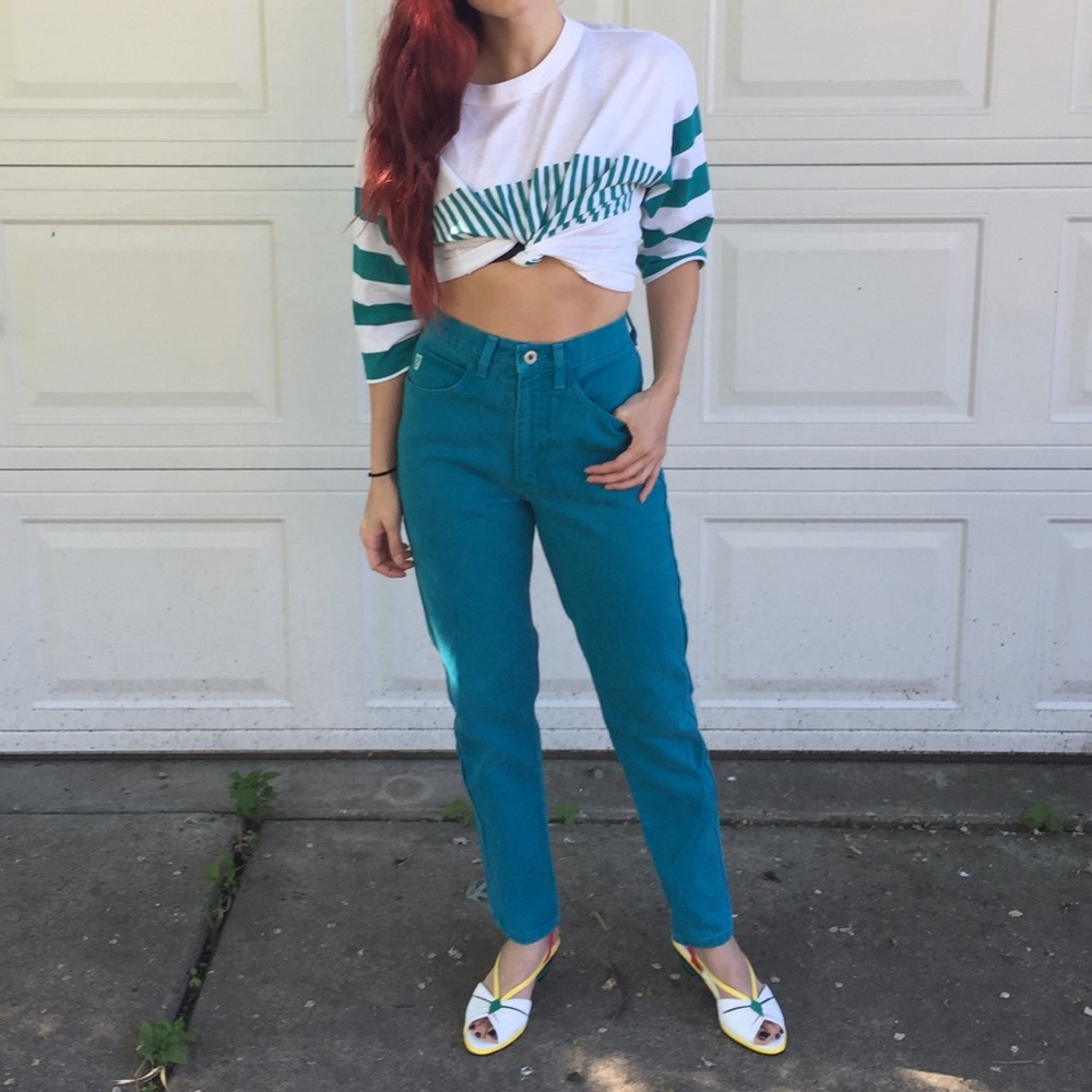 Vintage Blue High Waisted Guess Jeans 27 90s